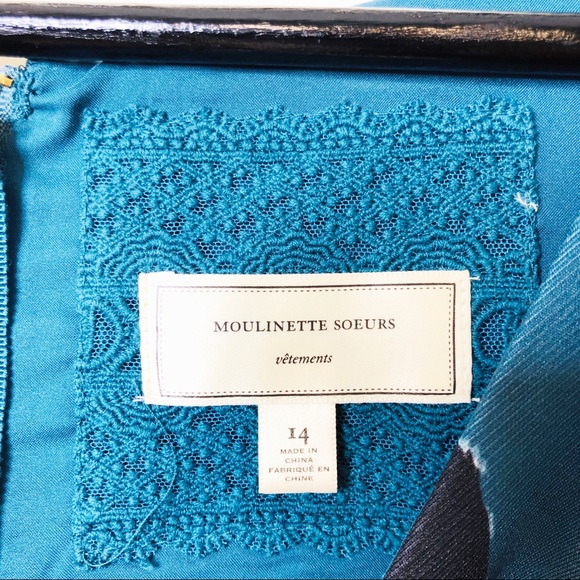 SOLD Anthropologie Moulinette Soeurs Teal Floral - Picture 6 of 12